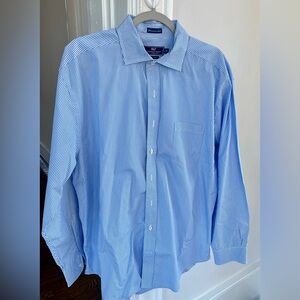 Vineyard Vines Light Blue Pinstripe Cooper Shirt XL